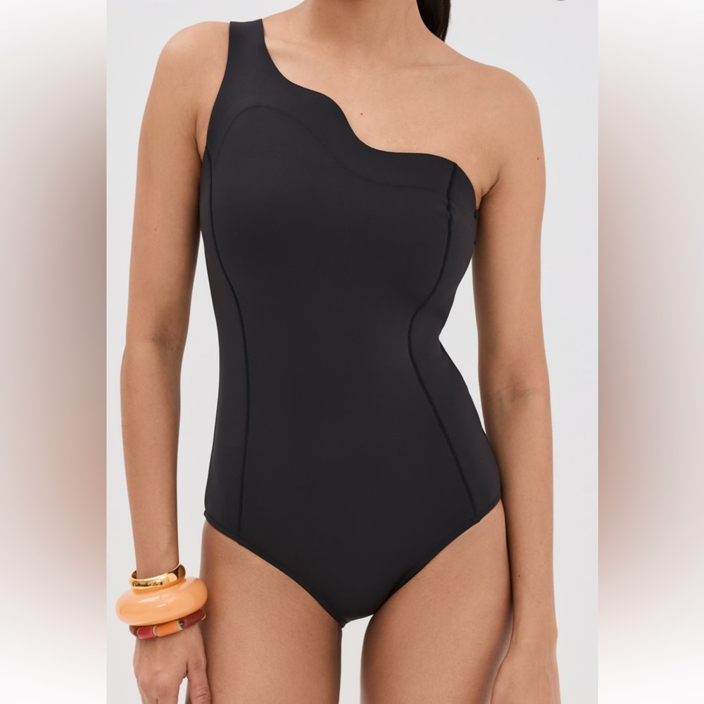 NWT STAUD Sea Starboard One Piece Elegant Black Neoprene Swimsuit Size M $295
